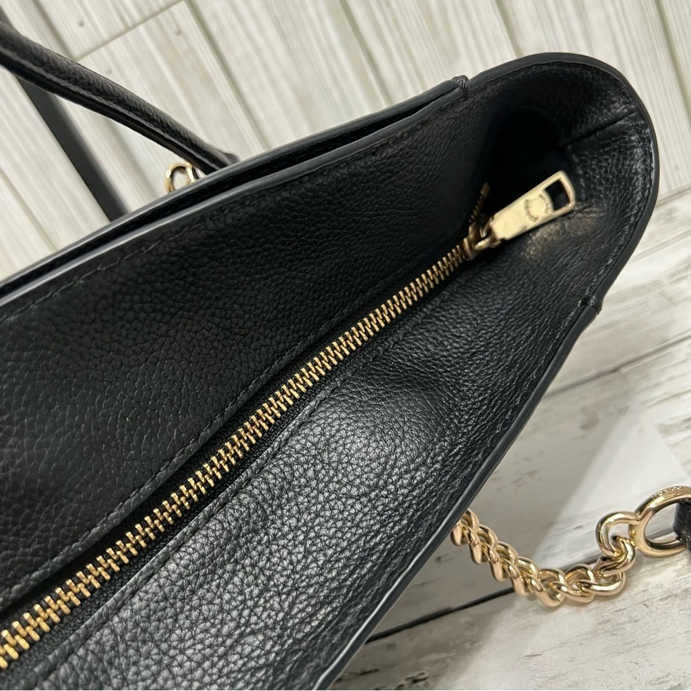 Coach Black Pebbled Leather Tote Shoulder Bag - Picture 10 of 11